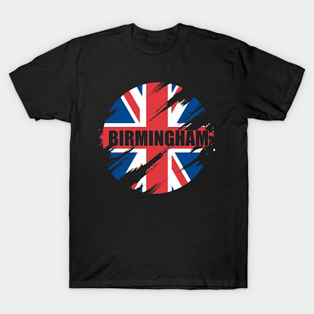 BIRMINGHAM British Flag England UK Britain Union Jack T-Shirt by Jas-Kei Designs